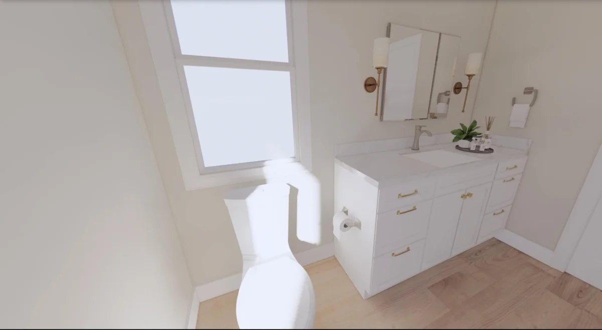 Casita bath 3D rendering design