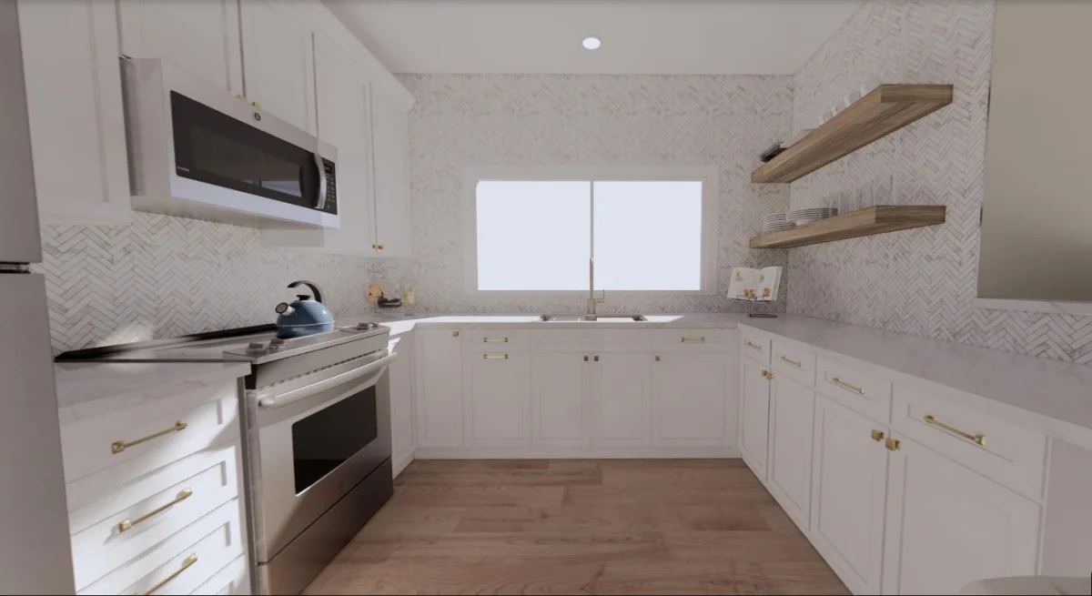 Casita kitchen 3D rendering design