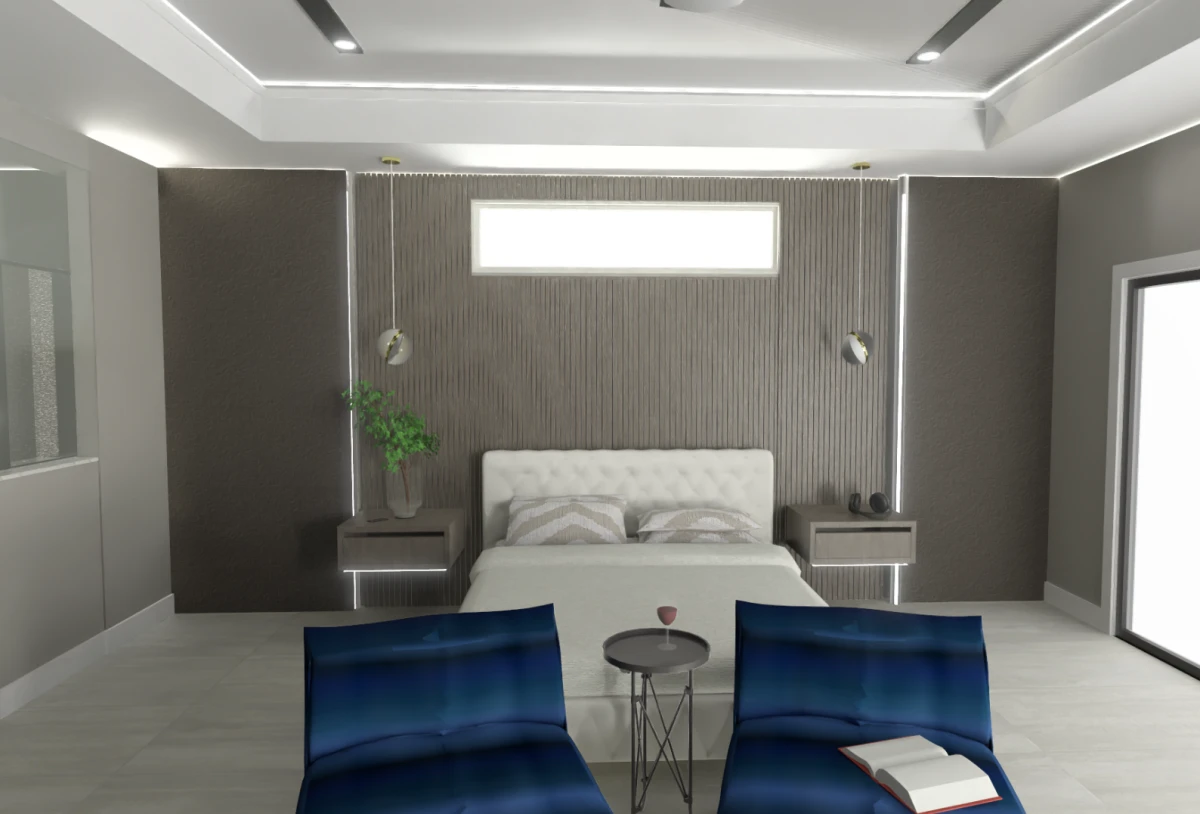 Welch project bedroom 3D rendering