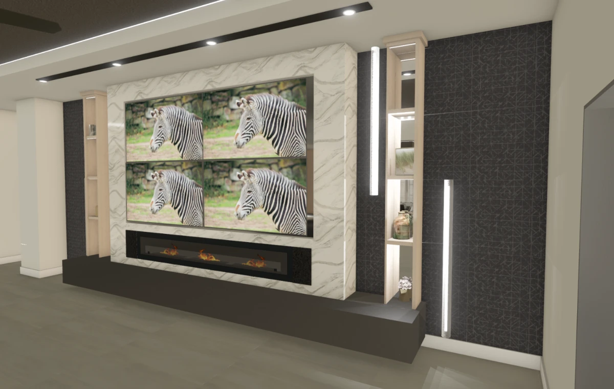 Welch project family room 3D rendering