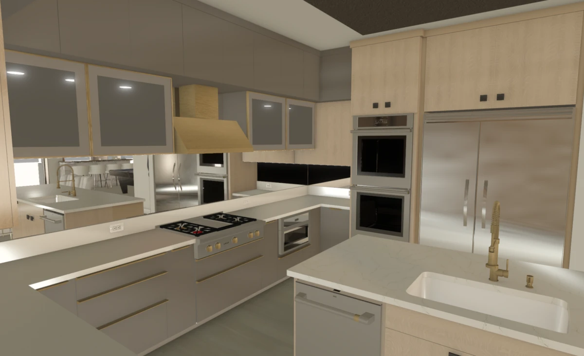 Welch project kitchen 3D rendering